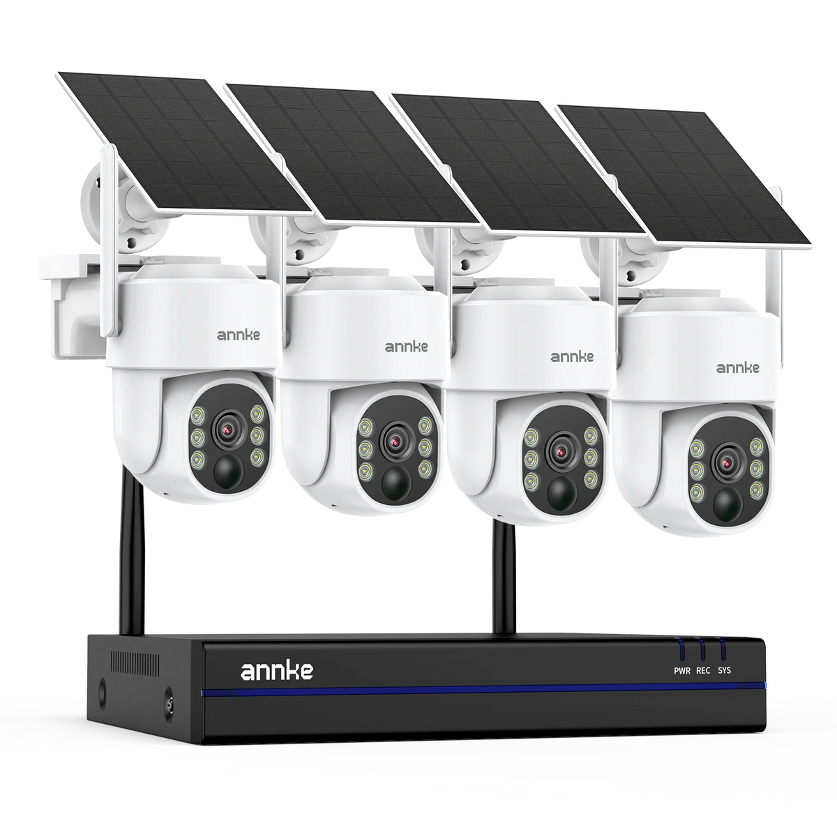 ANNKE Wireless Solar Security Camera System With NVR
