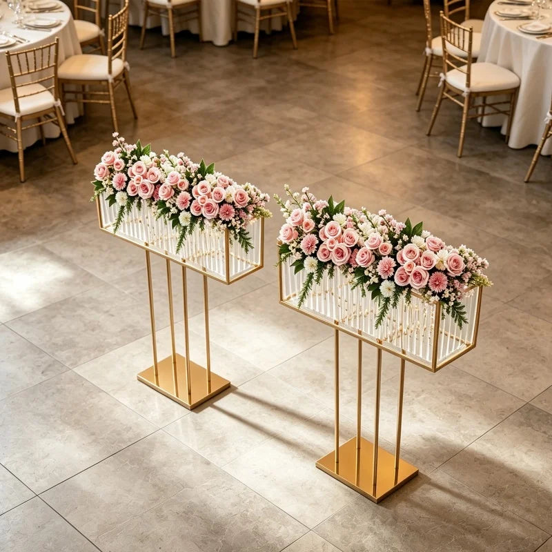 Elegant Crystal Flower Stand For Modern Wedding Centerpiece Decor