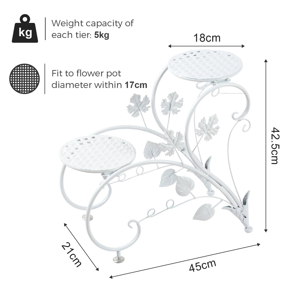 Modern Four Tier Rustproof Metal Plant Stand For Home Decor