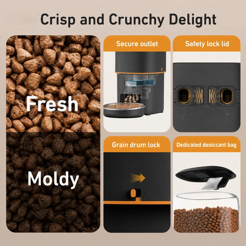 Nityers Automatic Cat Feeder With Timed Dispensing And Voice Recording