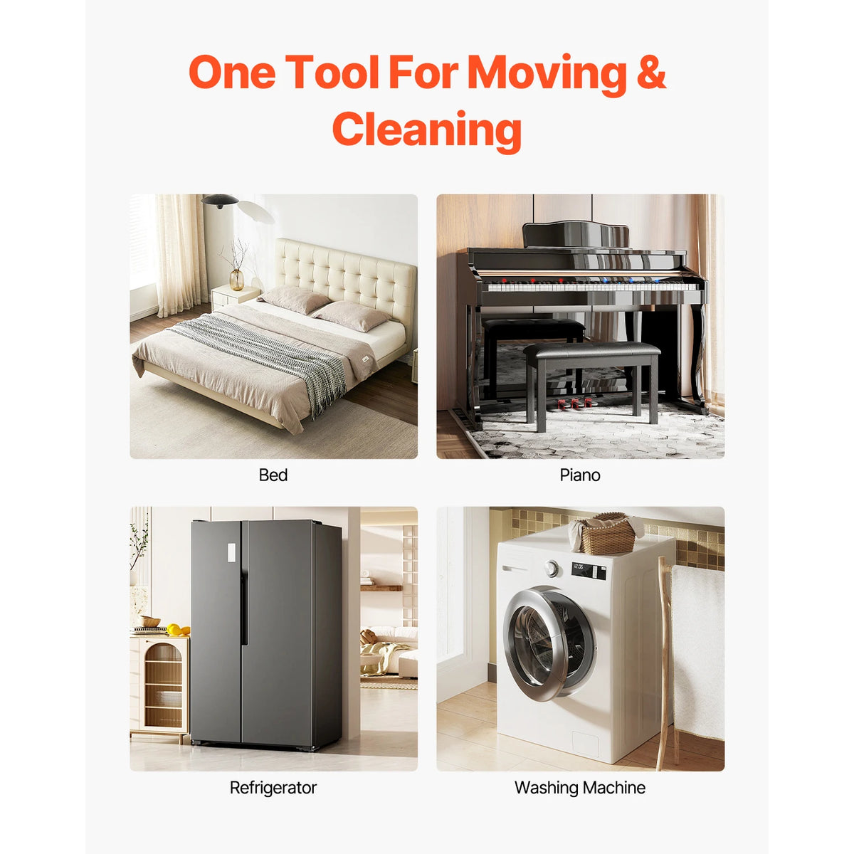 SucceBuy Four Piece Heavy Duty Furniture Dollies Set