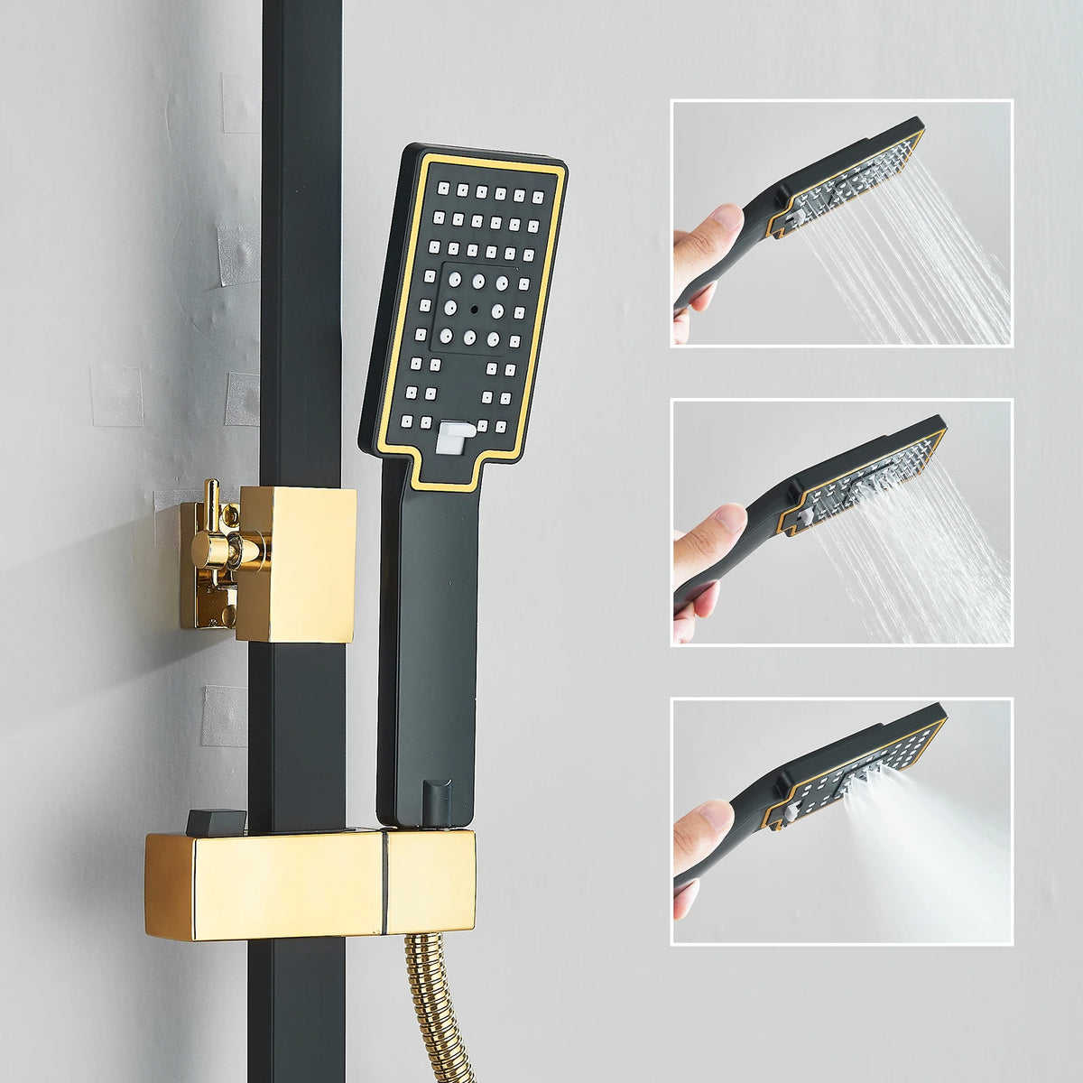 Fmhjfisd Brass Rainfall Shower Faucet And Bathtub Mixer System