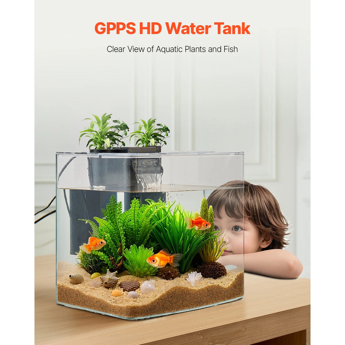 VEVOR Ultra Clear Smart Aquarium Tank With Adjustable Lighting