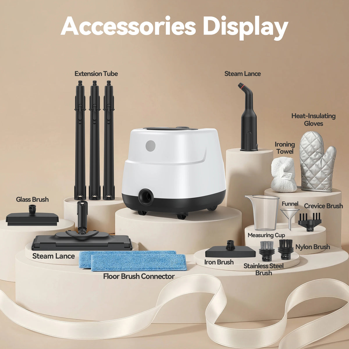 Handheld Steam Cleaner With Attachments For Deep Home Cleaning