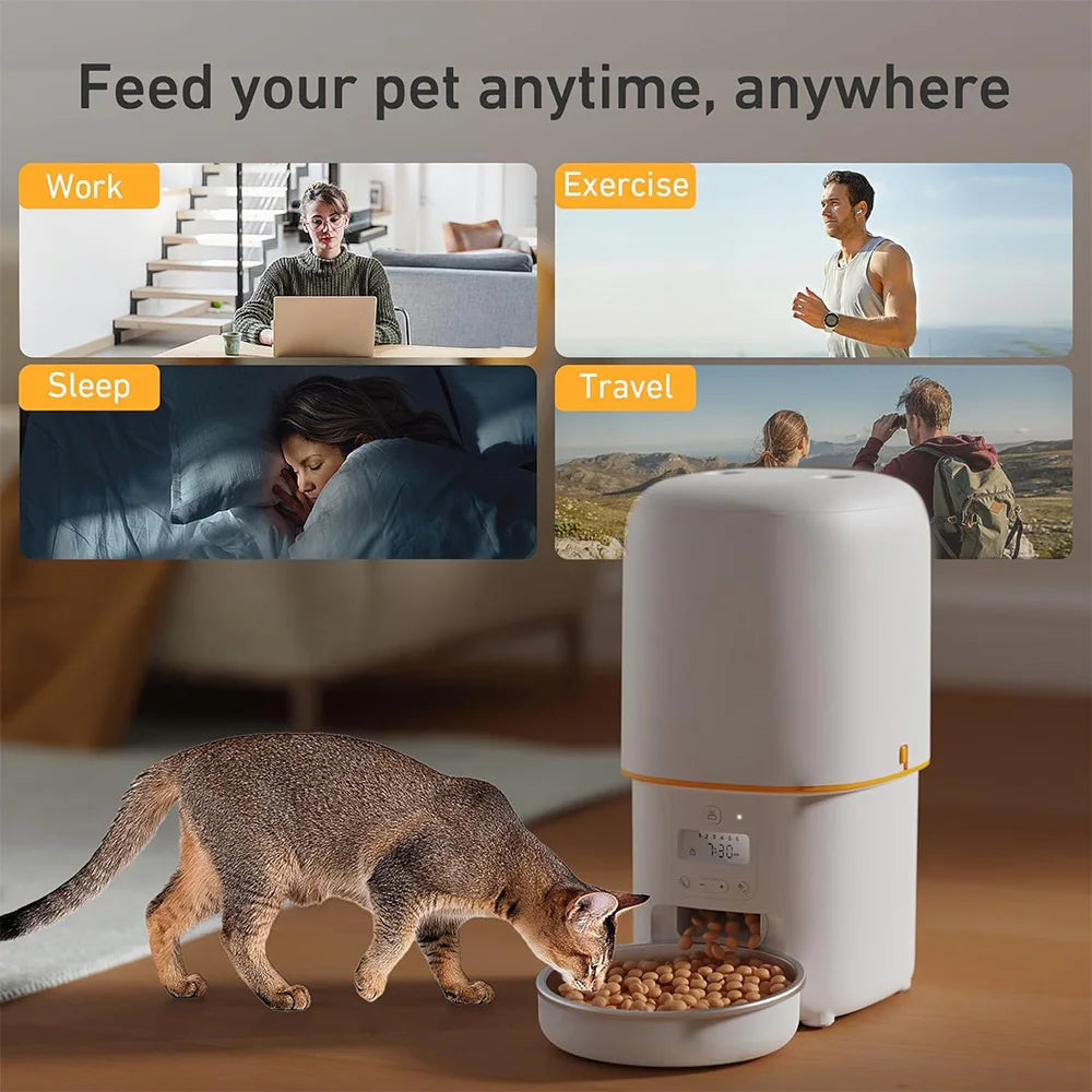 Nityers Automatic Cat Feeder With Timed Dispensing And Voice Recording