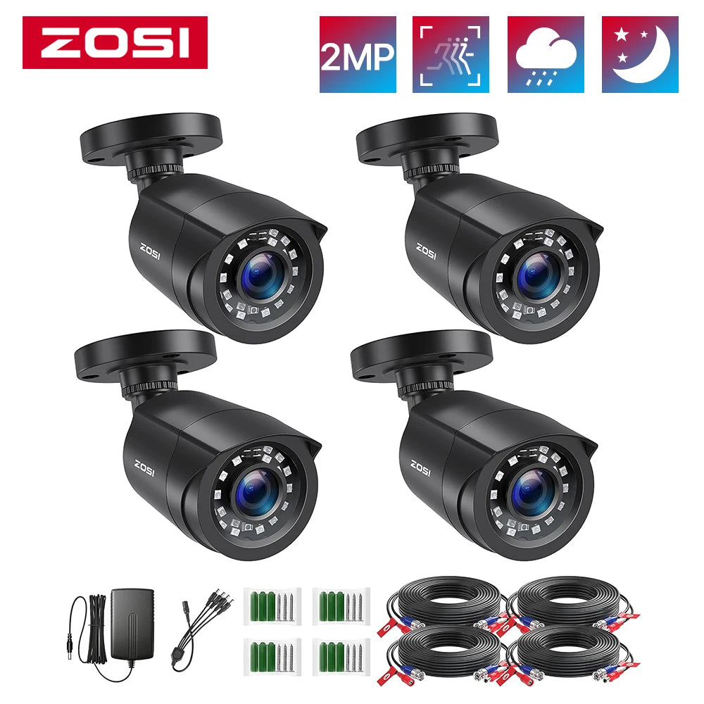 ZOSI Outdoor Weatherproof Bullet Security Camera For CCTV Systems