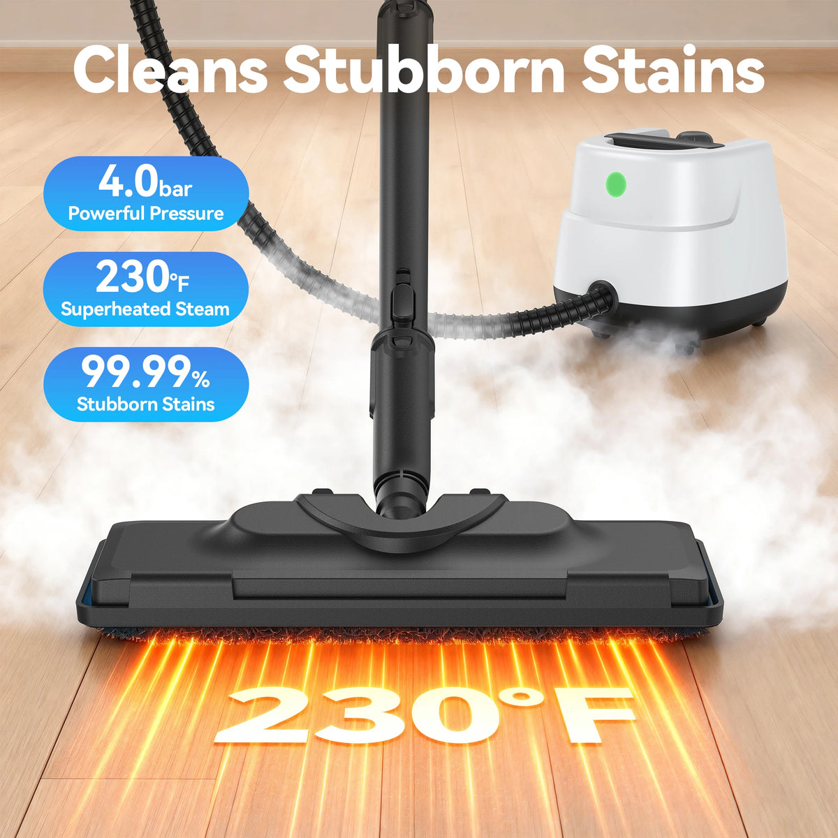 Handheld Steam Cleaner With Attachments For Deep Home Cleaning