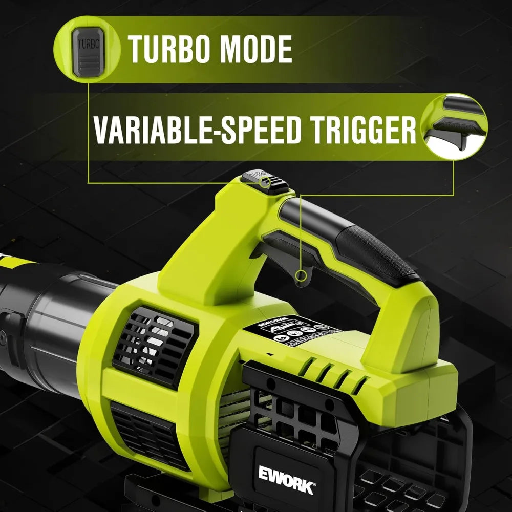 Cordless Leaf Blower 550 CFM With Turbo And Fast Charger