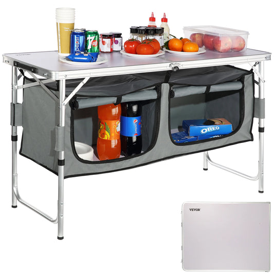 SucceBuy Folding Outdoor Camping Table With Storage Bag