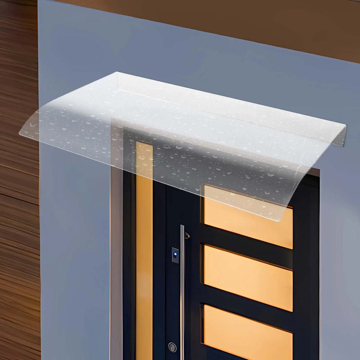 Clear Front Door Canopy Awning With Ultraviolet Shield