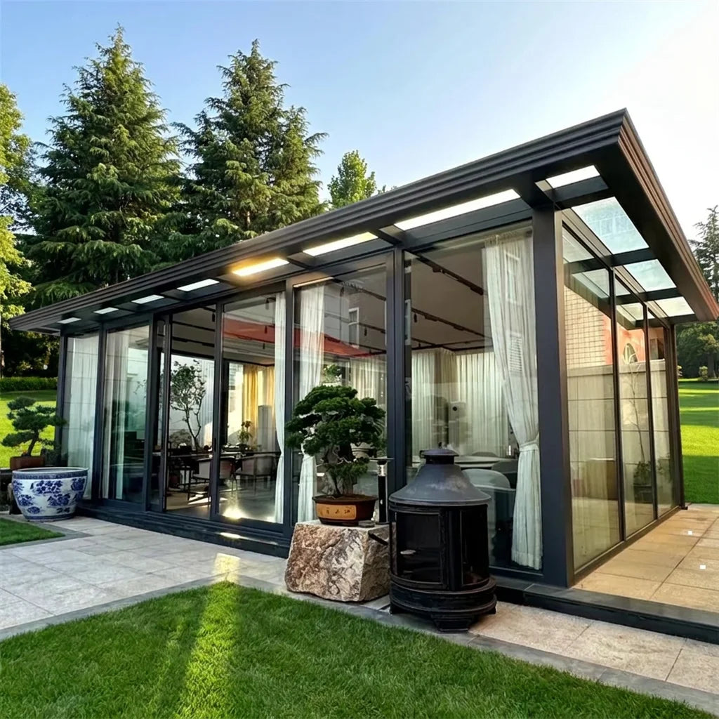 Aluminum Glass Sunroom Outdoor Conservatory For Garden And Patio