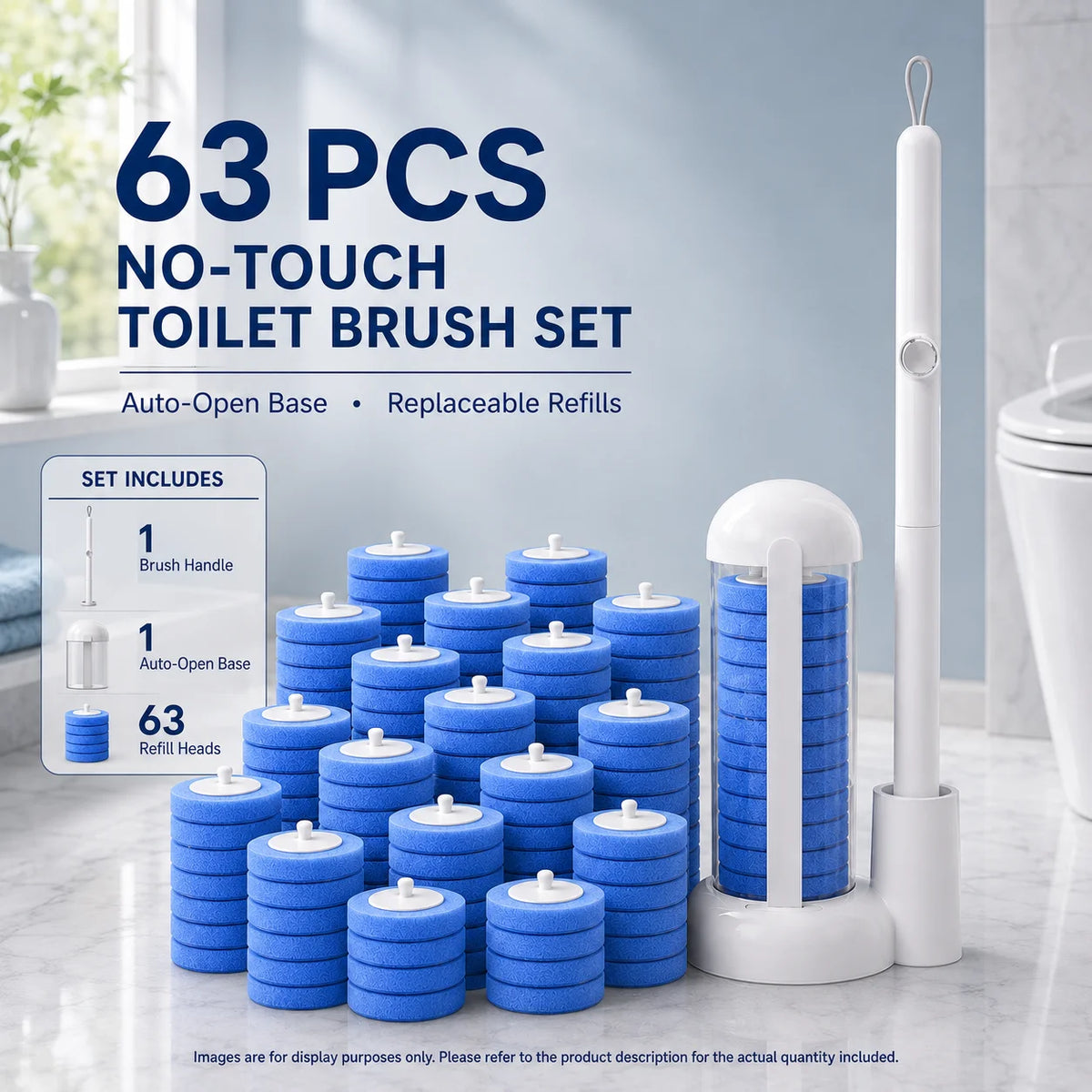 Joybos Touch Free Toilet Cleaning Wand With Replaceable Pads