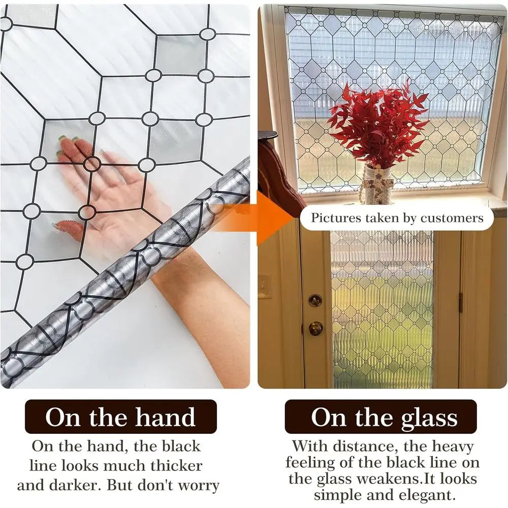 Static Cling Window Privacy Film Decorative Glass Vinyl Stickers