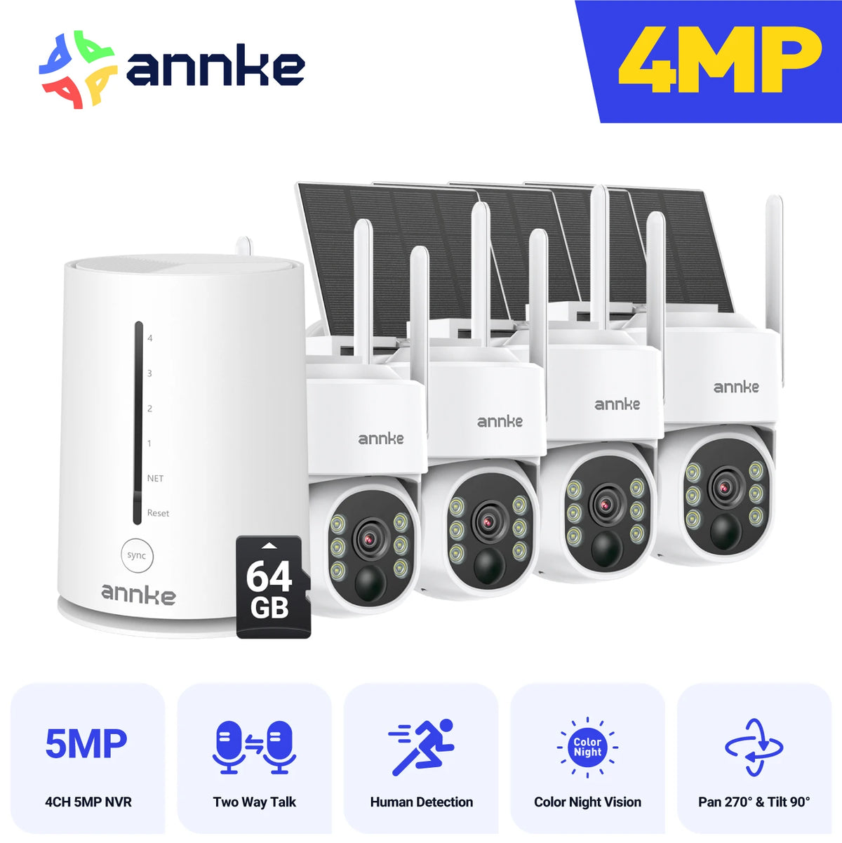 ANNKE Wireless Security Camera System With Night Vision