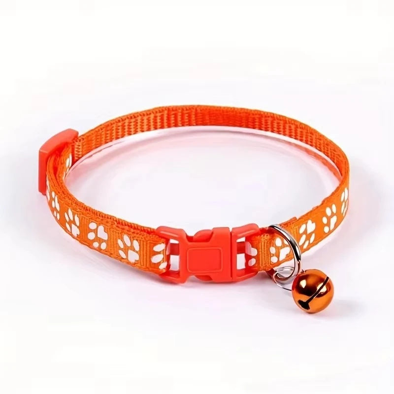 Adjustable Cat Collar With Bell And Cute Pattern Pet Accessory