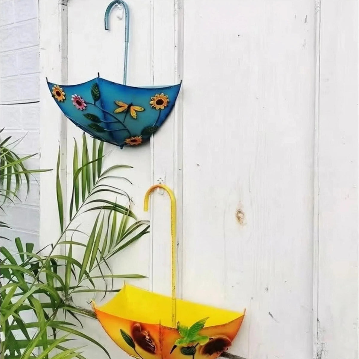 Farmhouse Umbrella Shaped Metal Wall Mounted Hanging Planter