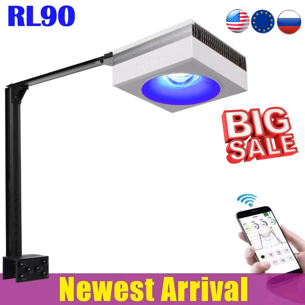 PopBloom Marine Reef Aquarium LED Light With WiFi App Control