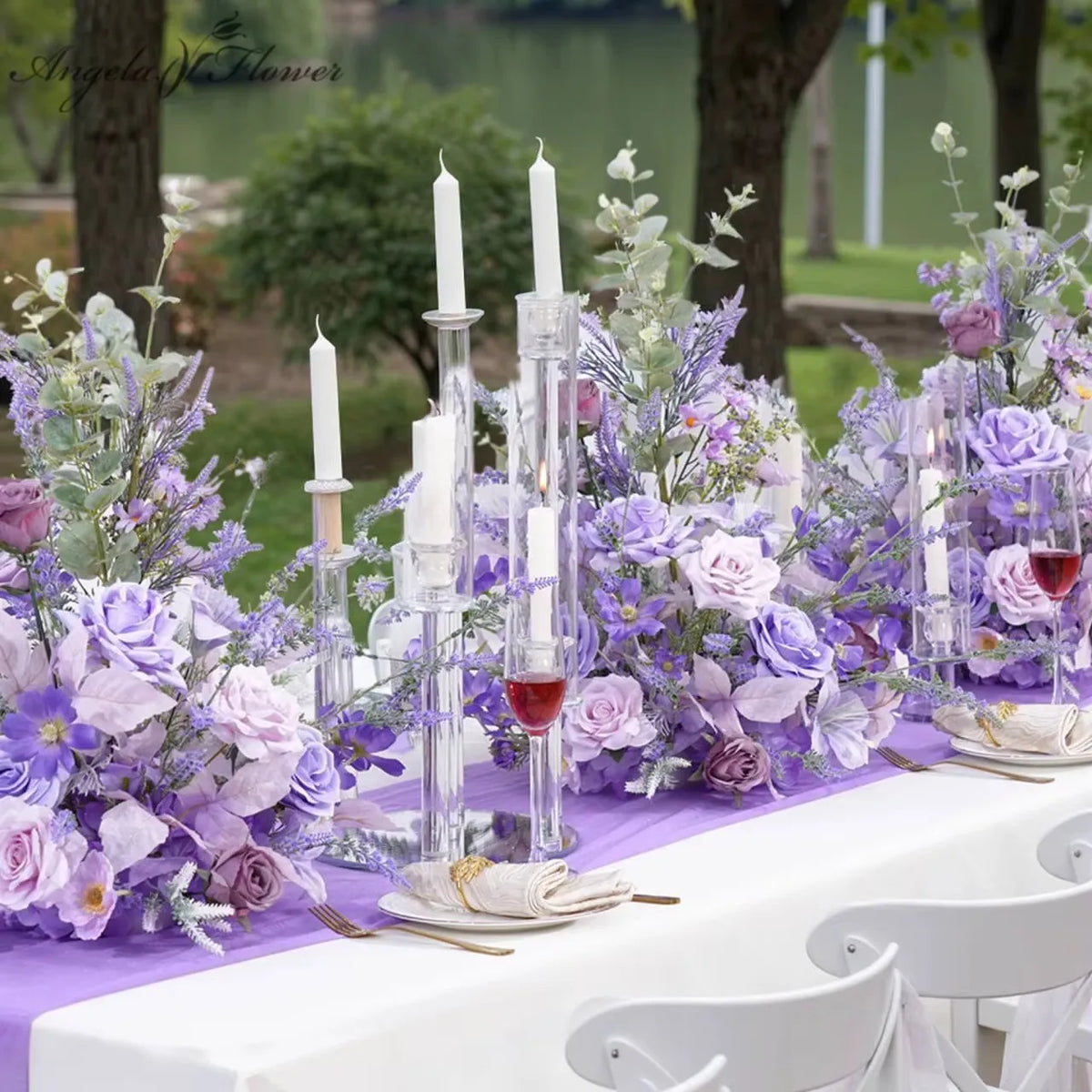 Angela Flower Artificial Silk Rose Ball Centerpiece Decoration