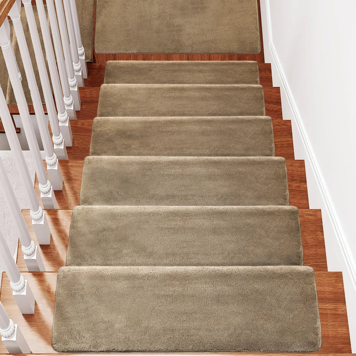 Ultra Plush Peel And Stick Non Slip Carpet Stair Treads
