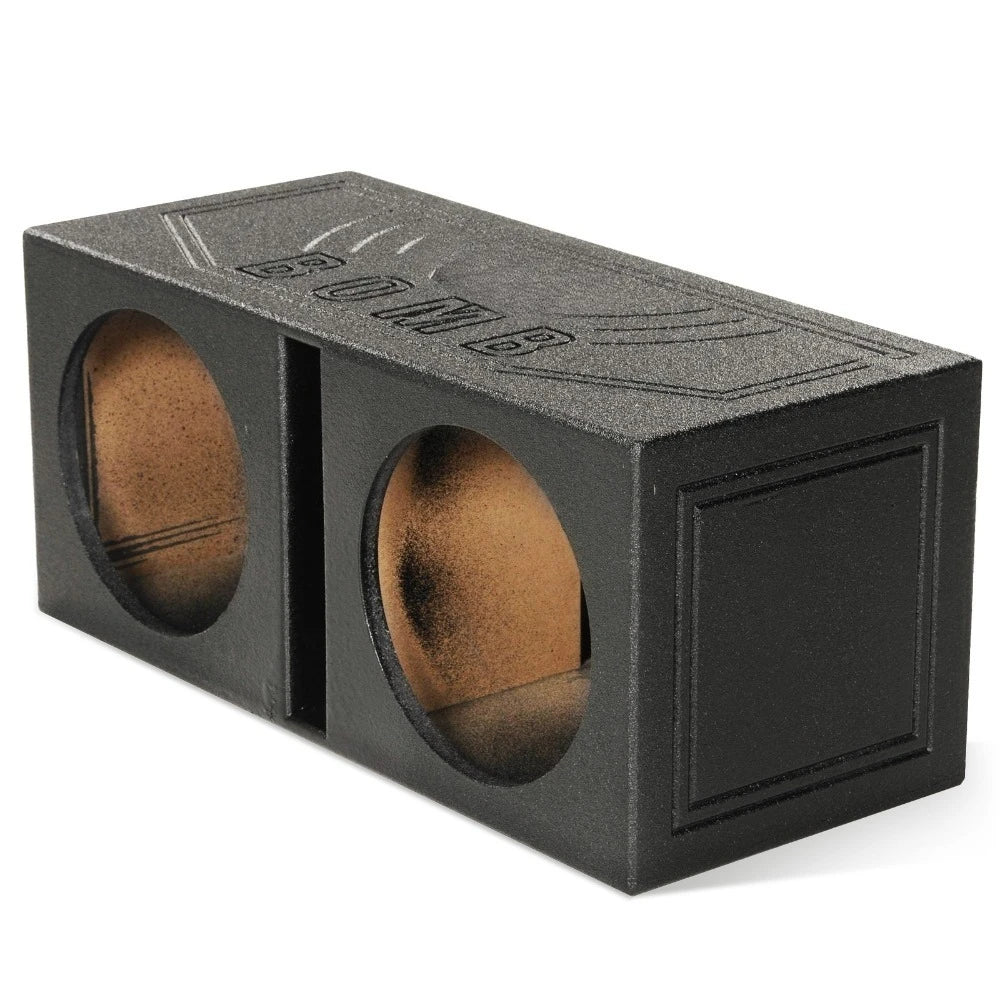 Dual Vented Port Subwoofer Enclosure With Durable Bedliner Coating
