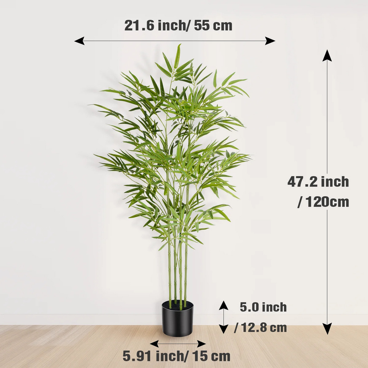 Olitree Artificial Bamboo Tree With Realistic Leaves Indoor Outdoor Decor