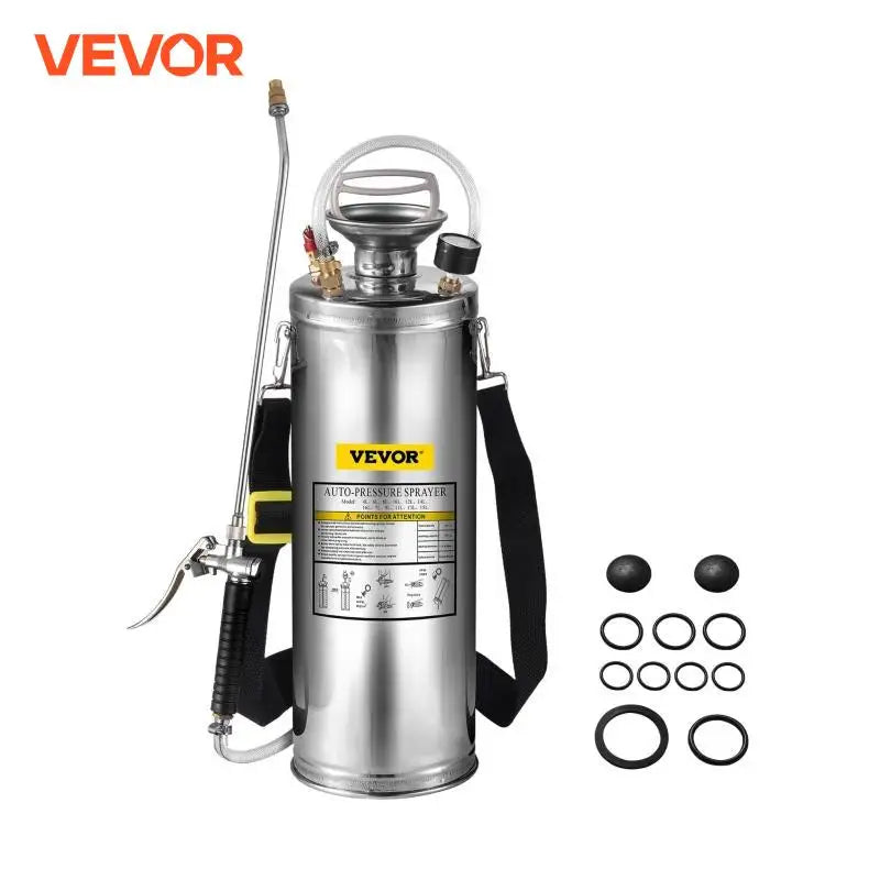SucceBuy Stainless Steel Hand Pump Sprayer For Garden And Cleaning
