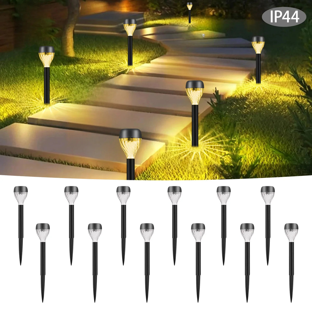 Solar Oval Shadow Design Landscape Lights For Yard Pathways