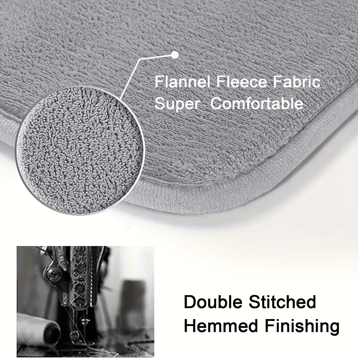 Plush Non Slip Kitchen Runner Mat With Absorbent Tufted Surface