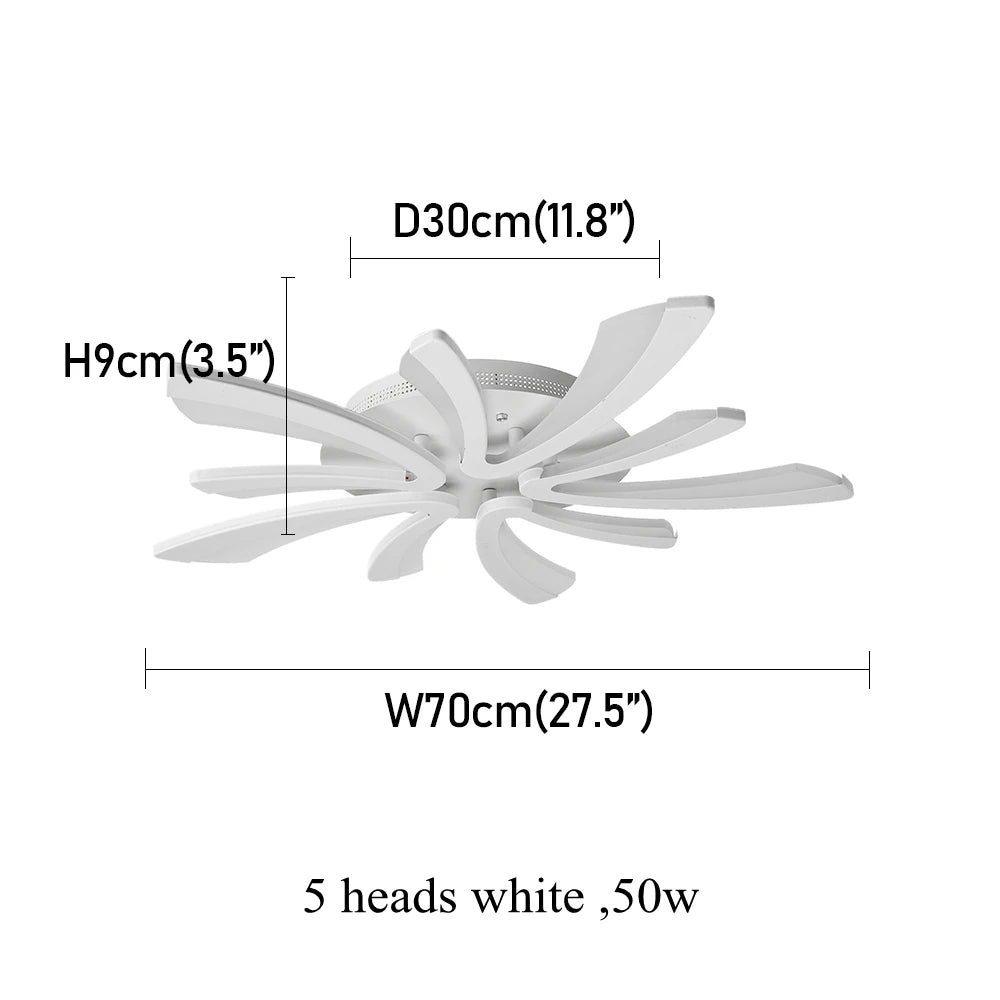Acrylic Modern Ceiling Lamp Chandelier Pendant Light Led Living Dining Room Luminair Nordic Indoor Hotel Flower Decor