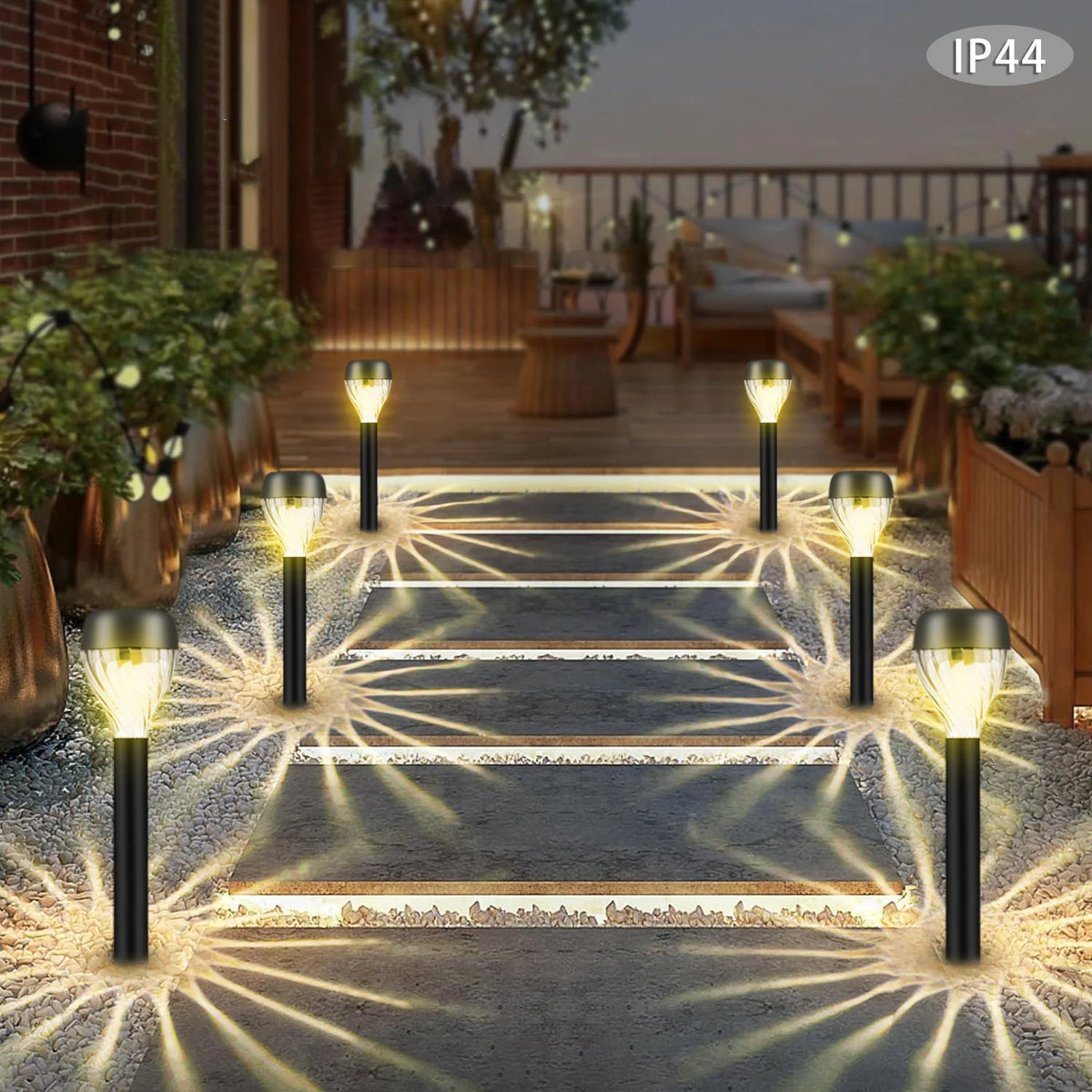 Solar Oval Shadow Design Landscape Lights For Yard Pathways
