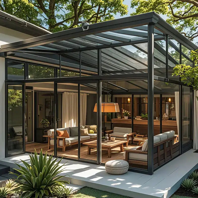 Aluminum Glass Sunroom Outdoor Conservatory For Garden And Patio