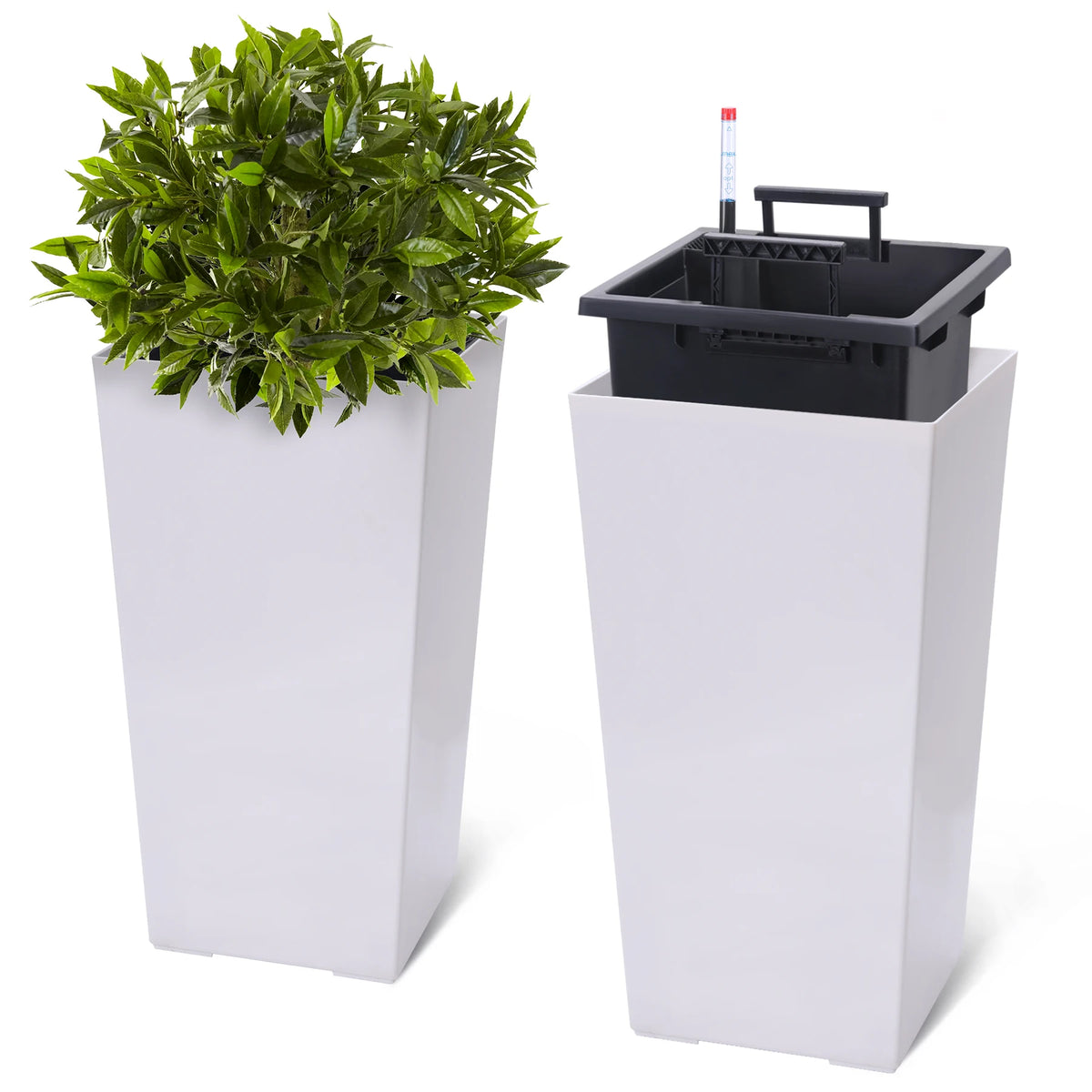 HiMISS Self Watering Planter Pots Set For Indoor Outdoor Plants