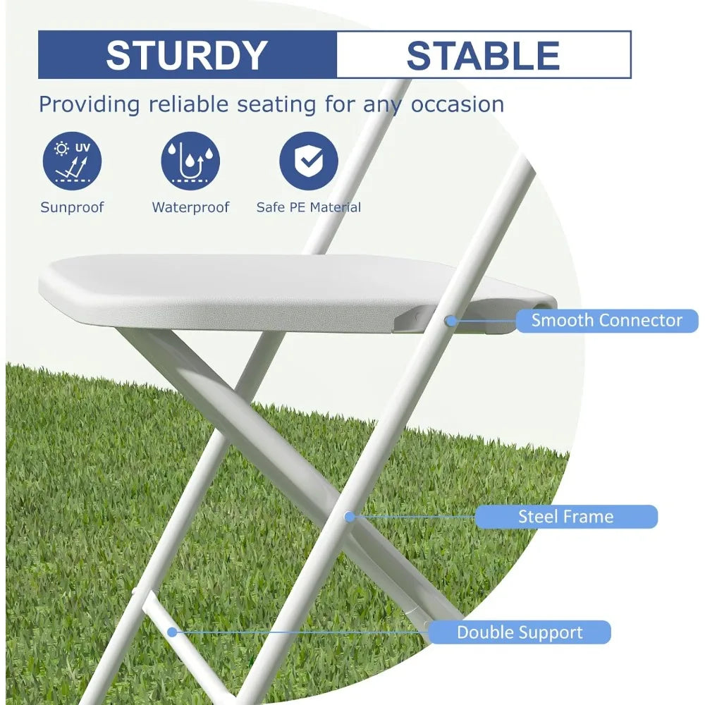 Portable Folding Chairs For Indoor Outdoor Events And Gatherings