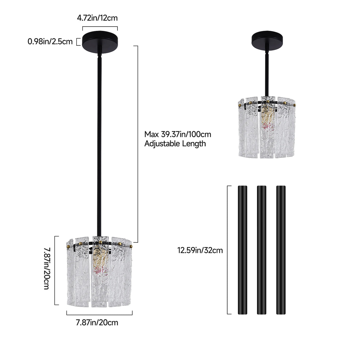 GreeLustr Crystal Glass Pendant Ceiling Lamps Modern Home Decoration Luxury Lighting Fixture Bedroom Living Room Hanging Light