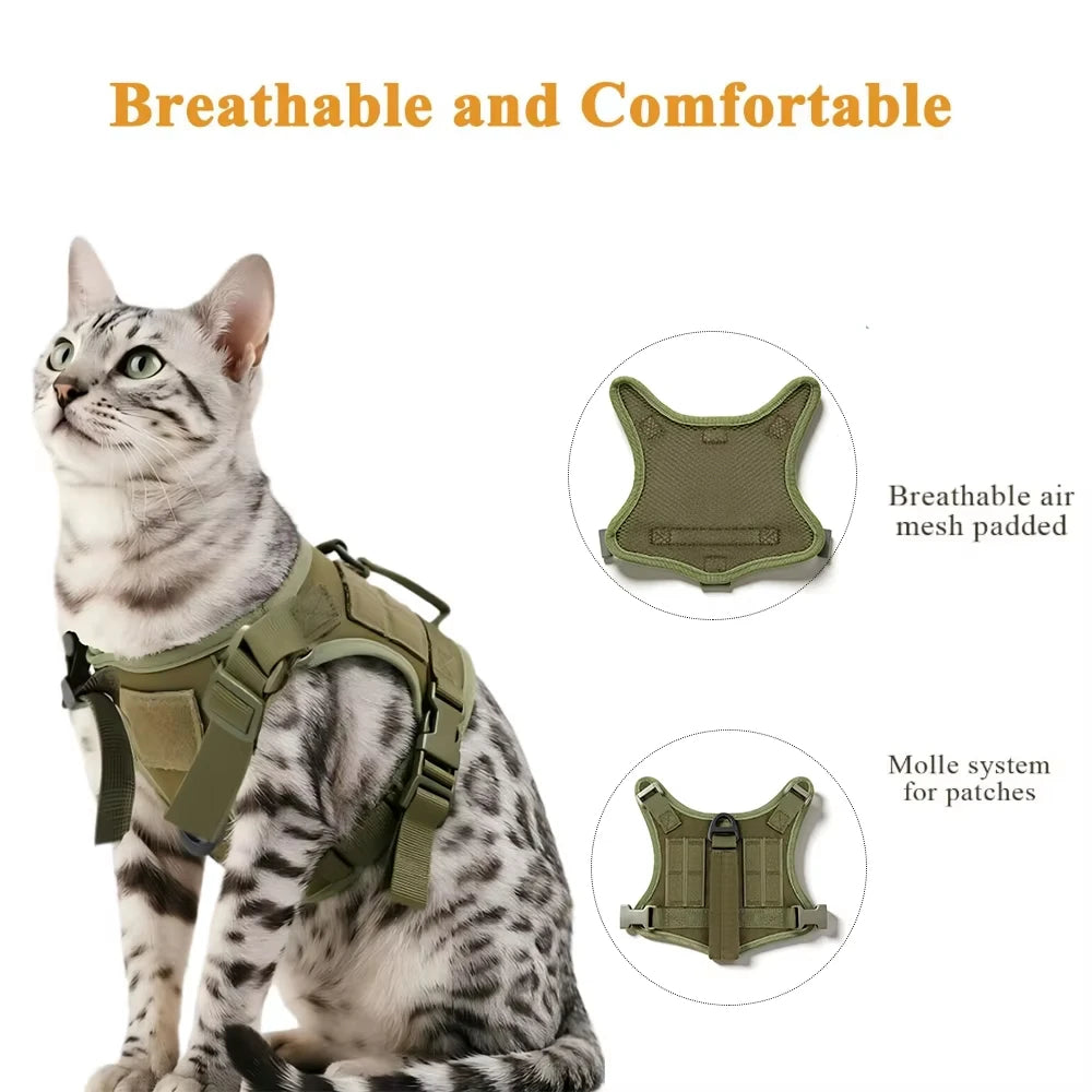 PETRAVEL Cat Harness Vest And Leash Set For Outdoor Walking