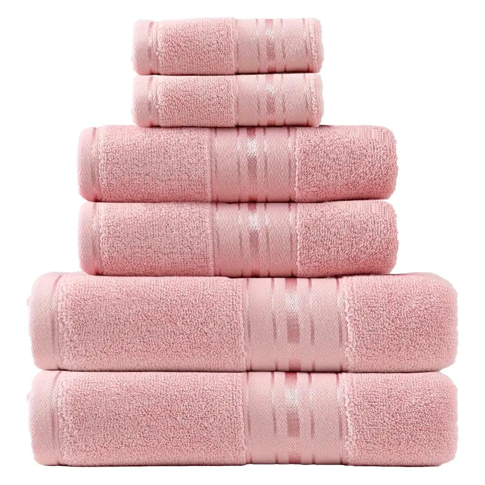 Premium 6 Piece 100 Percent Cotton Bath Towel Collection