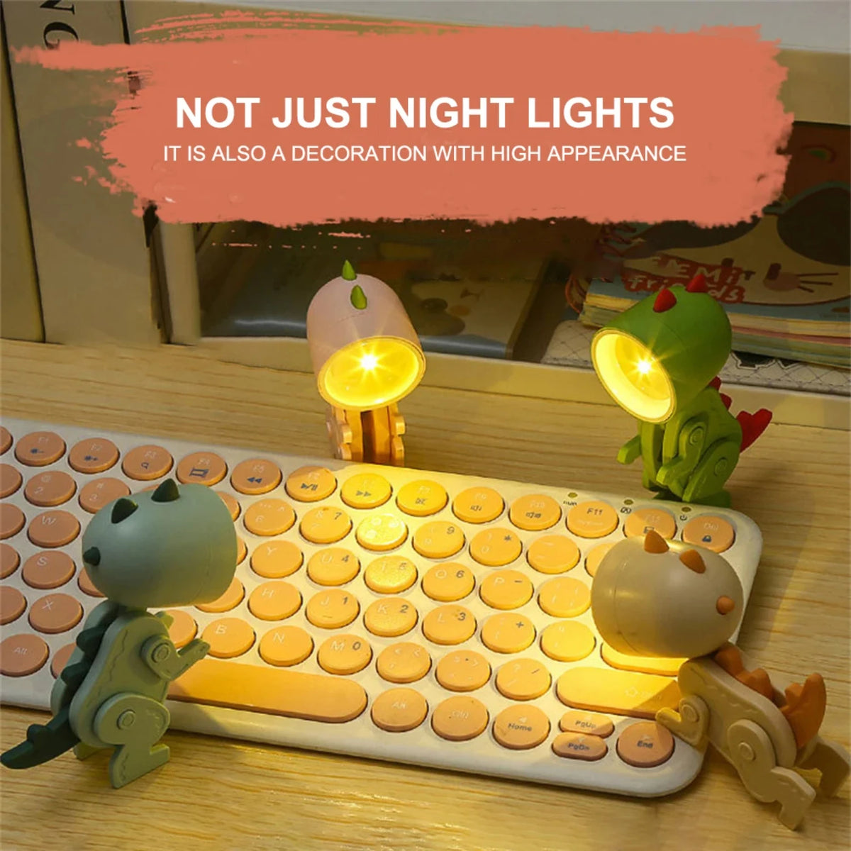 Mini LED Night Light Folding Desk Lamp Cute Pet Light Adjustable Portable Table Lamp Bedroom Living Room Decor