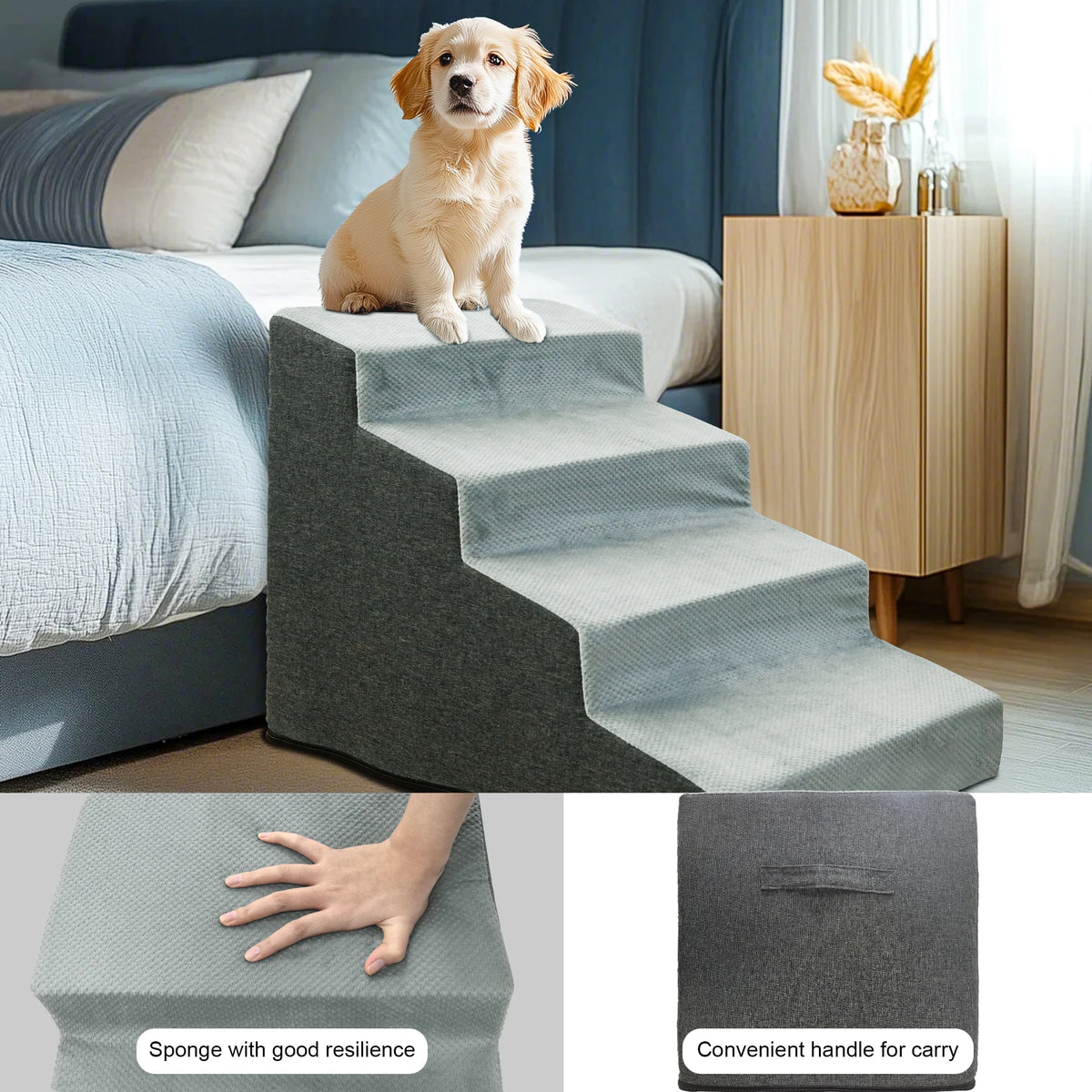 Non-Slip Foam Pet Stairs Ramp For Dogs And Puppies