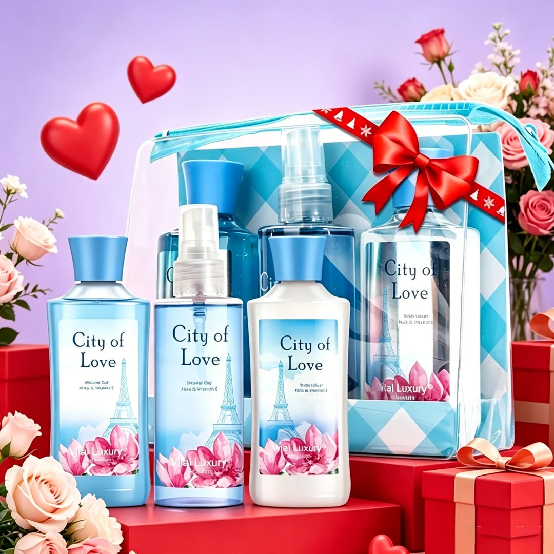 Vital Luxury Love City Scented Three Piece Shower Set