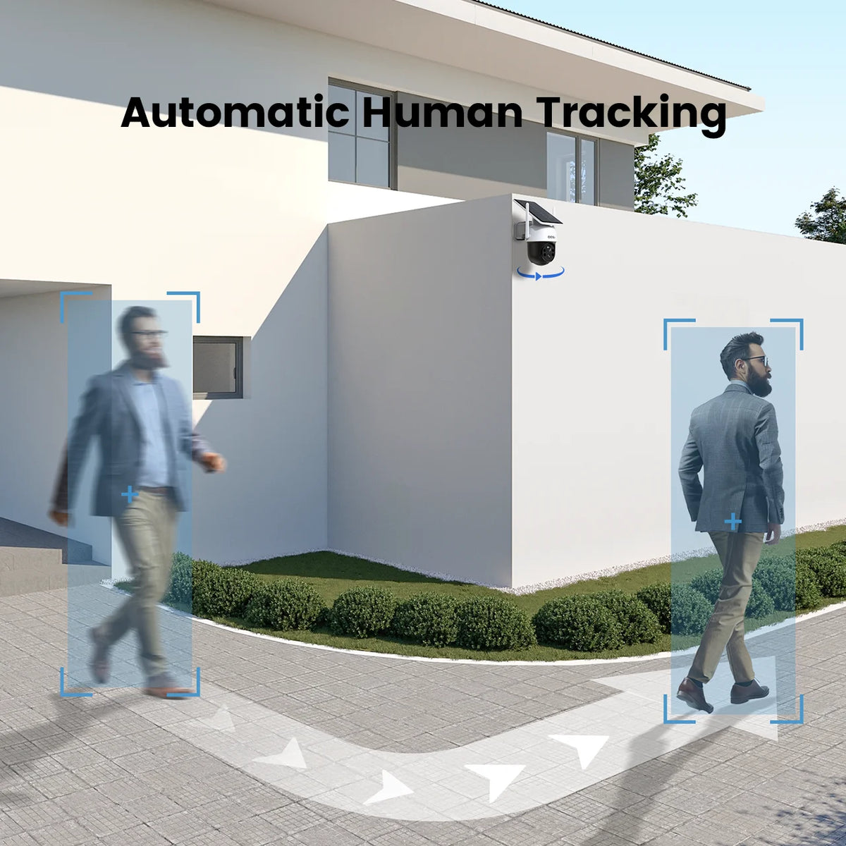 DEKCO Wire Free Solar WiFi Security Camera With Two Way Audio