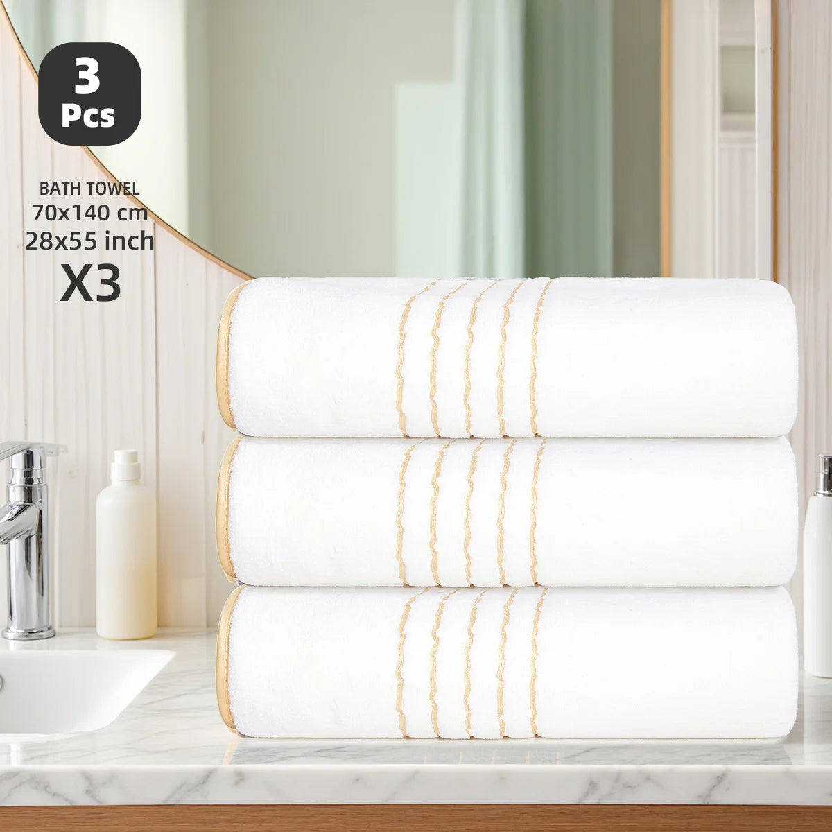 Premium Microfiber Bath Towel Set Ultra Soft Quick Dry