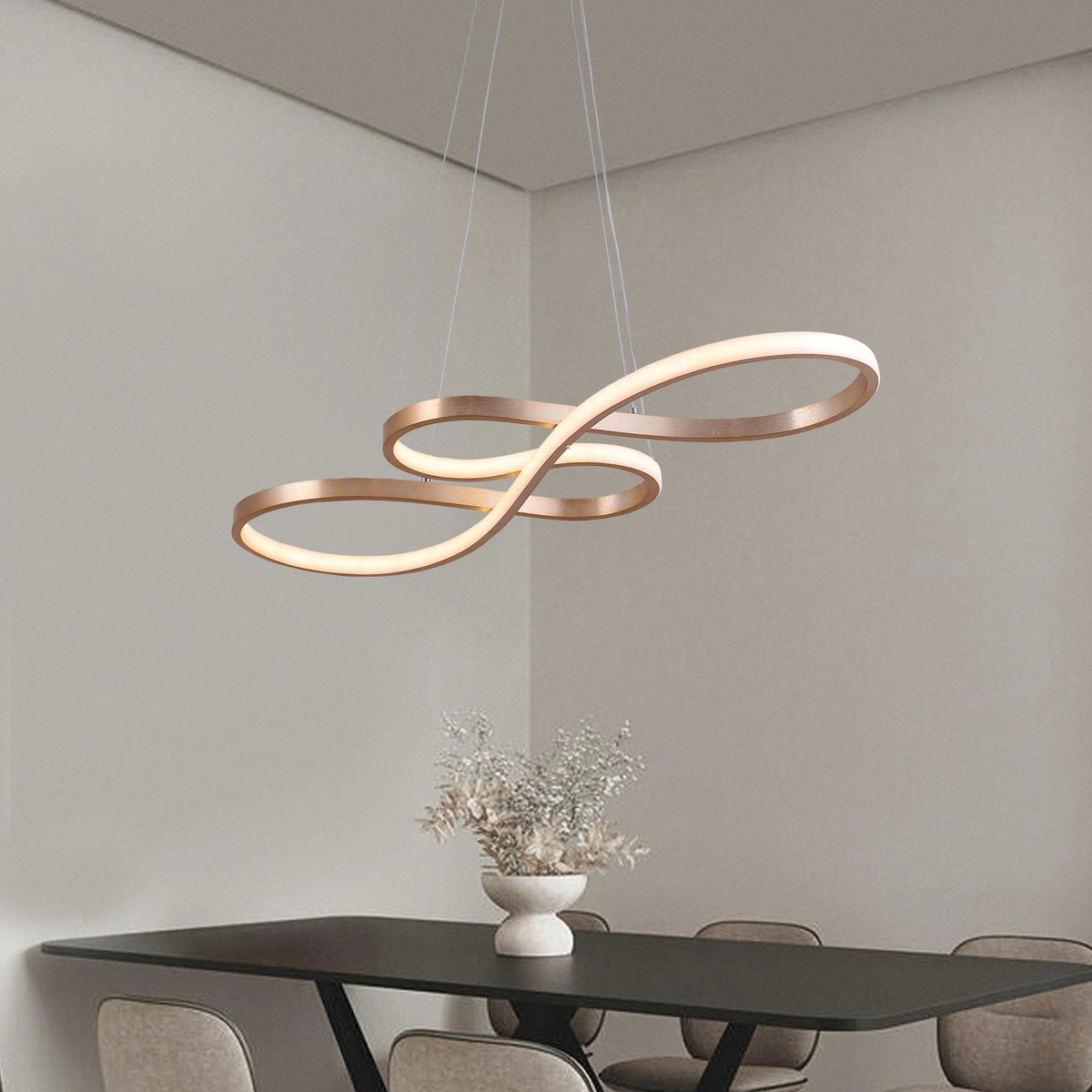 GreeLustr Modern Chandelier Pendant Light Acrylic Note Dimmable Led Ceiling Lamp Dining Living Room Hotel Decor Hanging Fixture