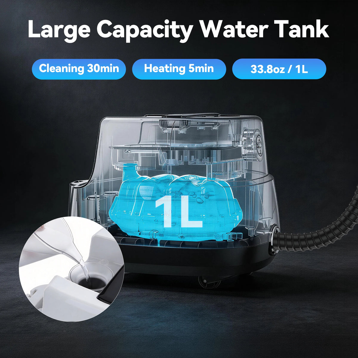 Handheld Steam Cleaner With Attachments For Deep Home Cleaning