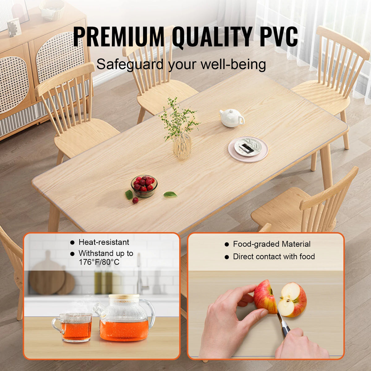 Waterproof Pvc Tablecloth For Kitchen Dining Table Household Protector