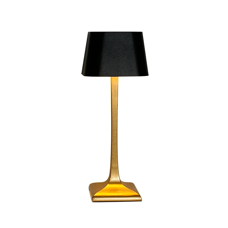 LED USB Square Table Lamp Aluminum IP54 5200mAh Battery USB-C Charging Touch Switch Anti-slip Base Christmas Decoration Wireless Rechargeable Retro Style Stepless Adjustment of Brightness LED Light for Bedroom Dining Room