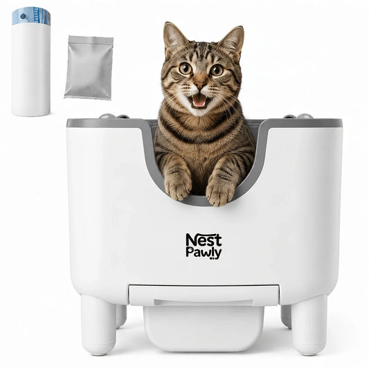 NestPawly Automatic Self Cleaning Cat Litter Box With Odor Control