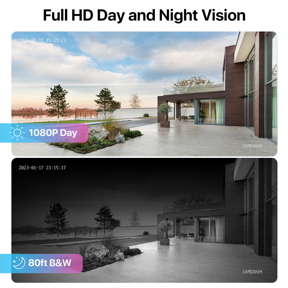 ZOSI Outdoor Weatherproof Bullet Security Camera For CCTV Systems