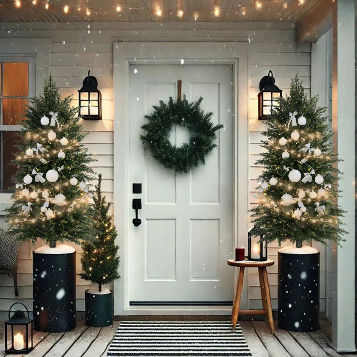 Olitree Artificial Cedar Topiary Tree Faux Evergreen Home Decor