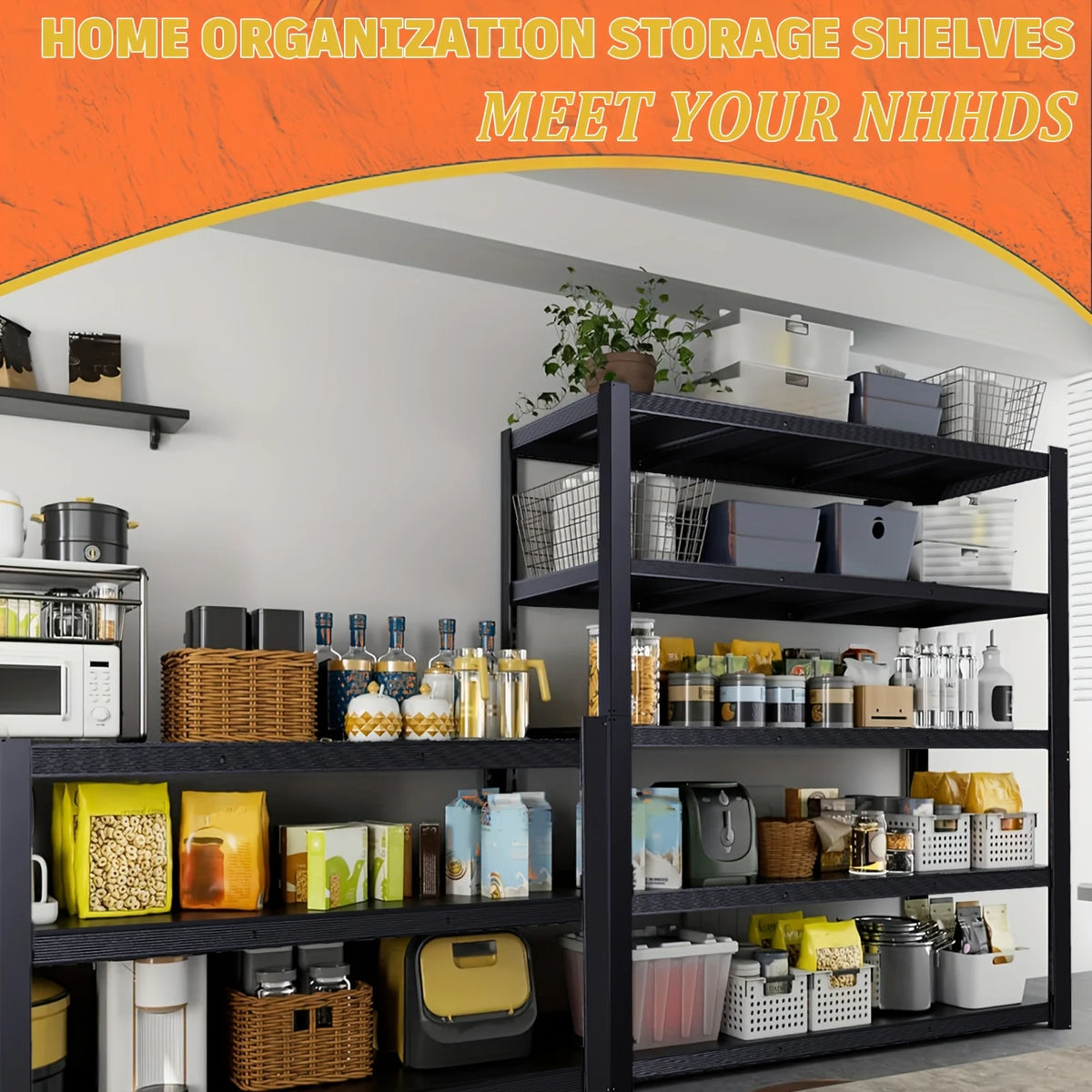 Heavy Duty Steel Mesh Storage Rack For Garage And Workshop