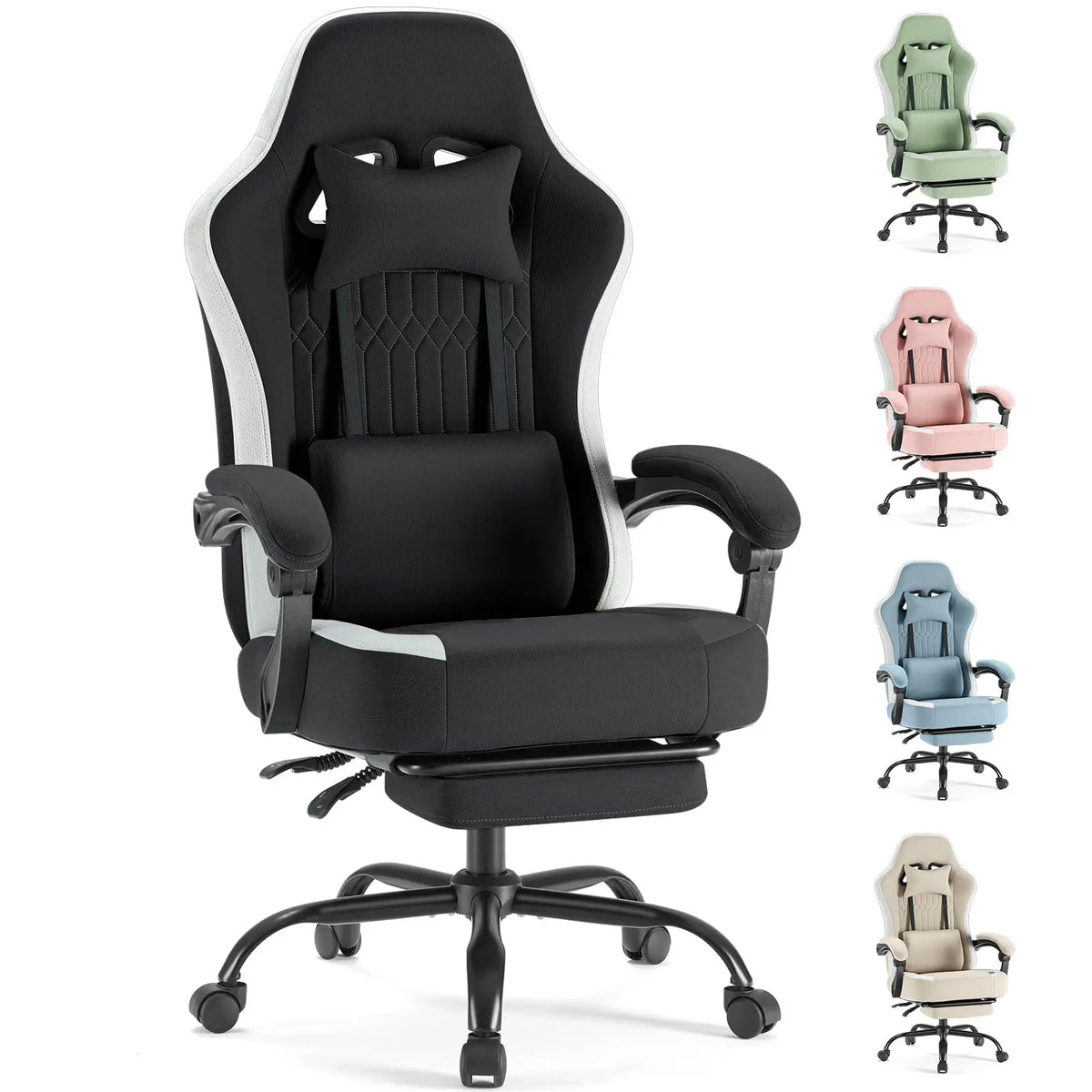 JHK Ergonomic Gaming Chair With Headrest And Lumbar Support
